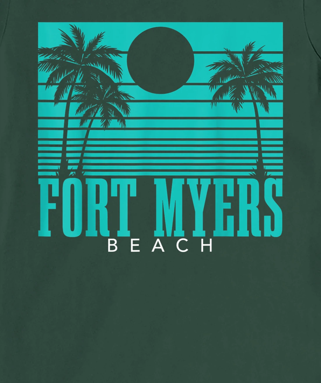 Fort Myers Beach Florida Palm Trees Surf Vintage Retro T-Shirt, Kid T-Shirt and Women T-Shirt