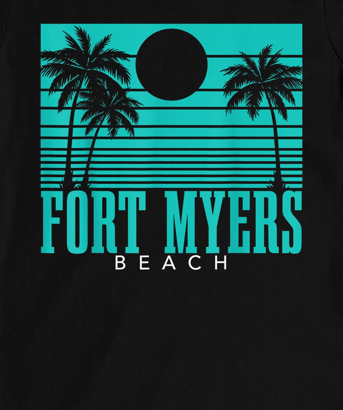 Fort Myers Beach Florida Palm Trees Surf Vintage Retro T-Shirt, Kid T-Shirt and Women T-Shirt