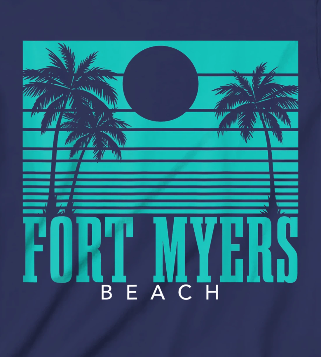 Fort Myers Beach Florida Palm Trees Surf Vintage Retro T-Shirt, Kid T-Shirt and Women T-Shirt