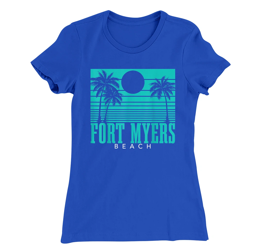 Fort Myers Beach Florida Palm Trees Surf Vintage Retro T-Shirt, Kid T-Shirt and Women T-Shirt