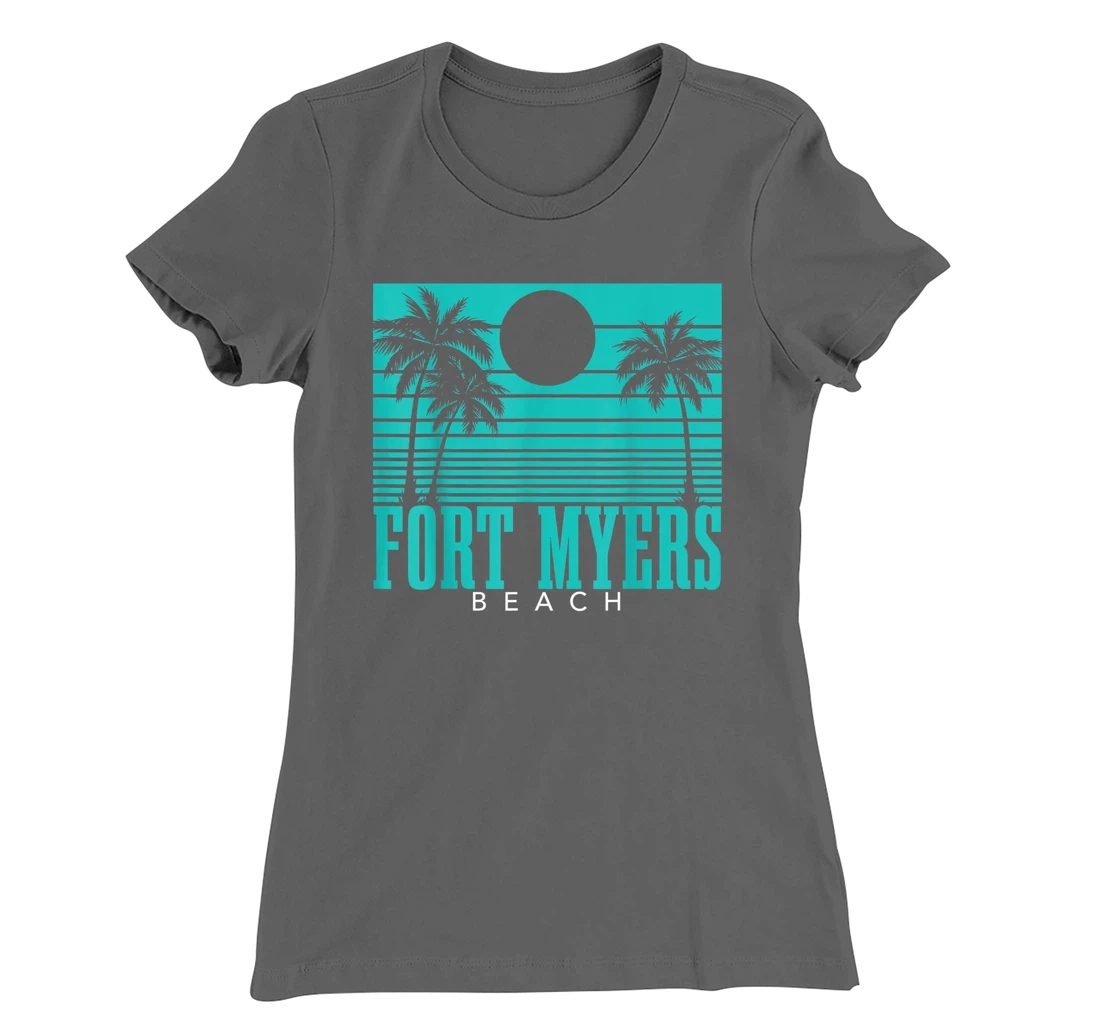 Fort Myers Beach Florida Palm Trees Surf Vintage Retro T-Shirt, Kid T-Shirt and Women T-Shirt