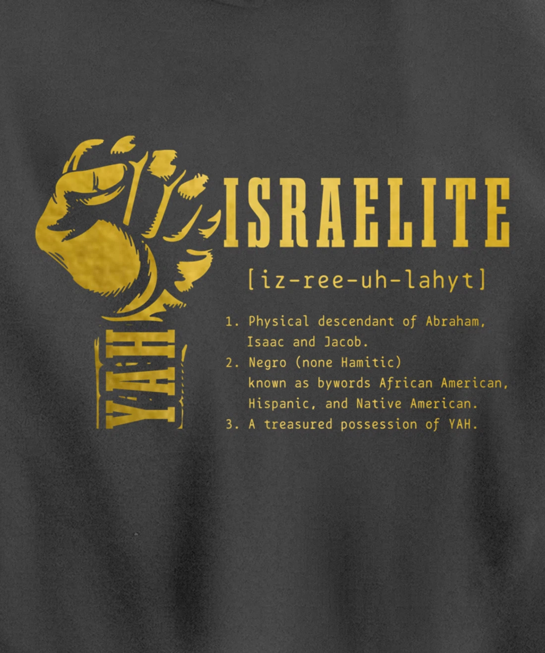 Israelite Definition Hebrew Judah Yah Israel Pullover Hoodie