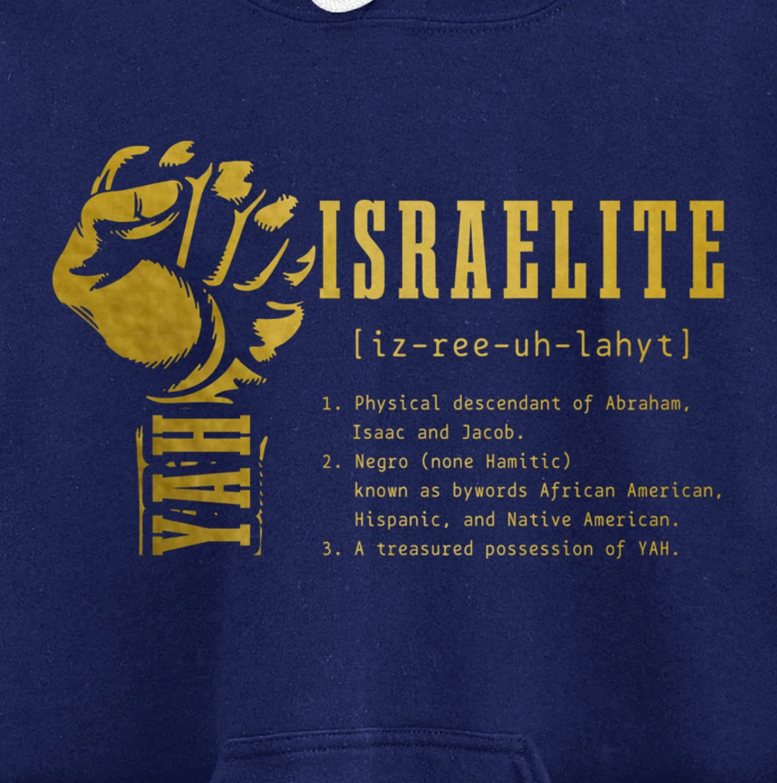 Israelite Definition Hebrew Judah Yah Israel Pullover Hoodie