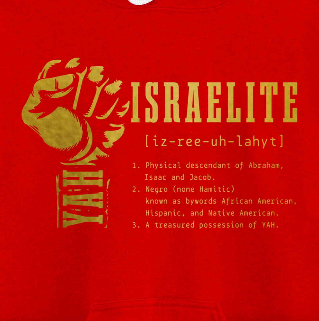 Israelite Definition Hebrew Judah Yah Israel Pullover Hoodie