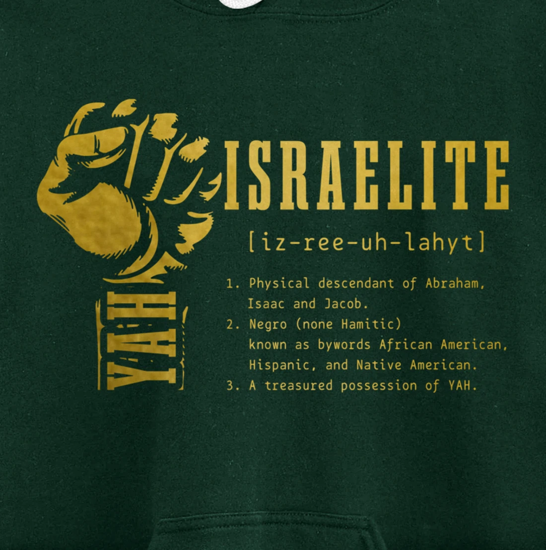 Israelite Definition Hebrew Judah Yah Israel Pullover Hoodie