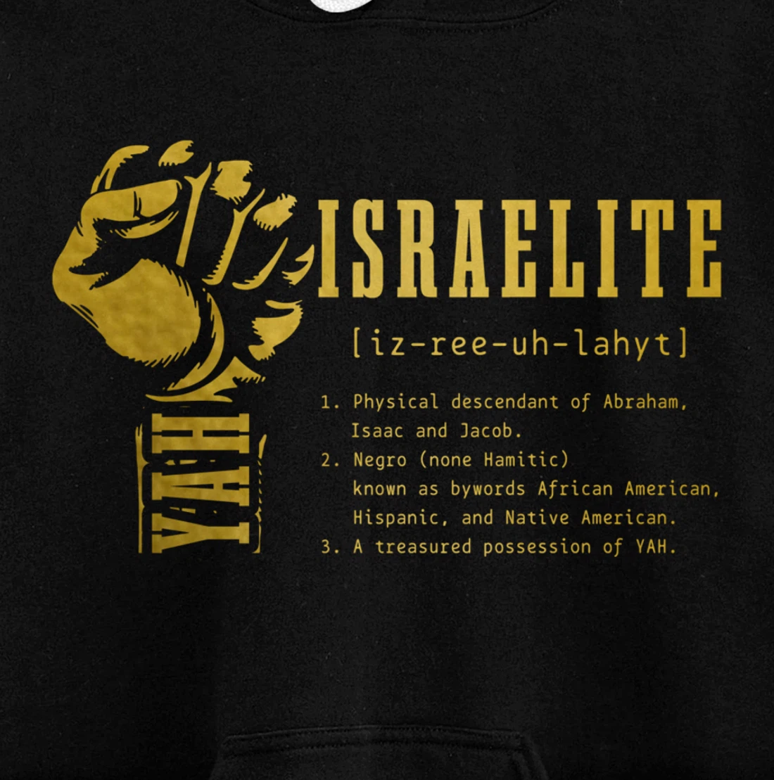 Israelite Definition Hebrew Judah Yah Israel Pullover Hoodie