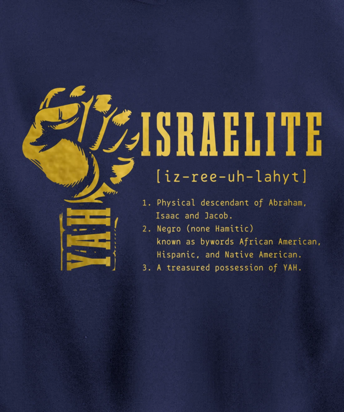 Israelite Definition Hebrew Judah Yah Israel Pullover Hoodie