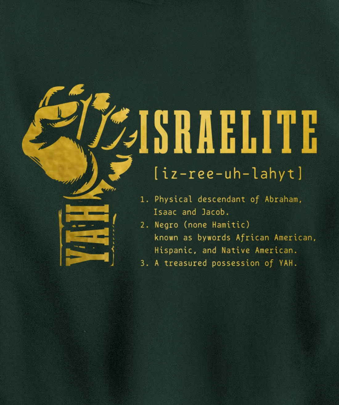 Israelite Definition Hebrew Judah Yah Israel Pullover Hoodie