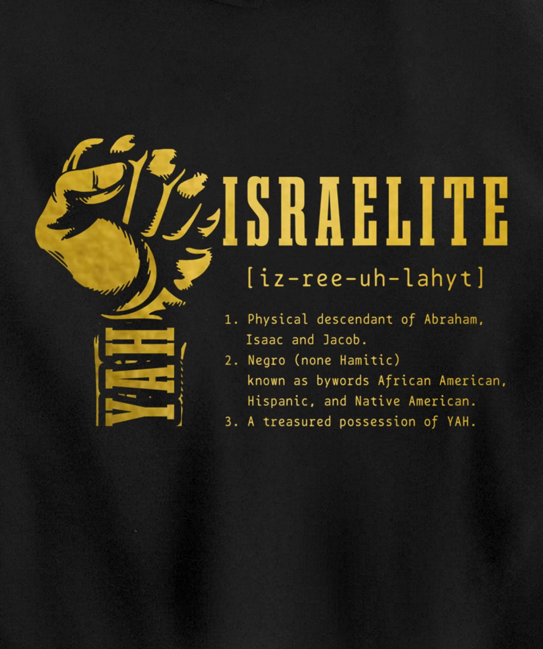 Israelite Definition Hebrew Judah Yah Israel Pullover Hoodie