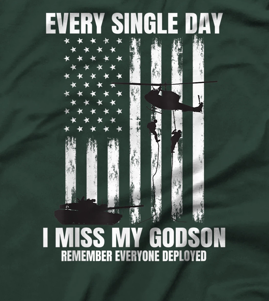 Godson Remember Everyone Deployed RED Friday Military Flag T-Shirt