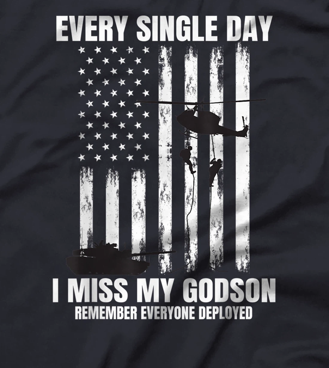 Godson Remember Everyone Deployed RED Friday Military Flag T-Shirt