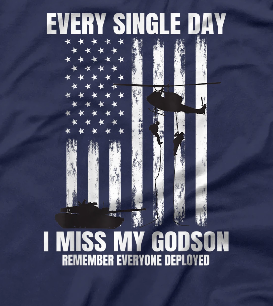 Godson Remember Everyone Deployed RED Friday Military Flag T-Shirt