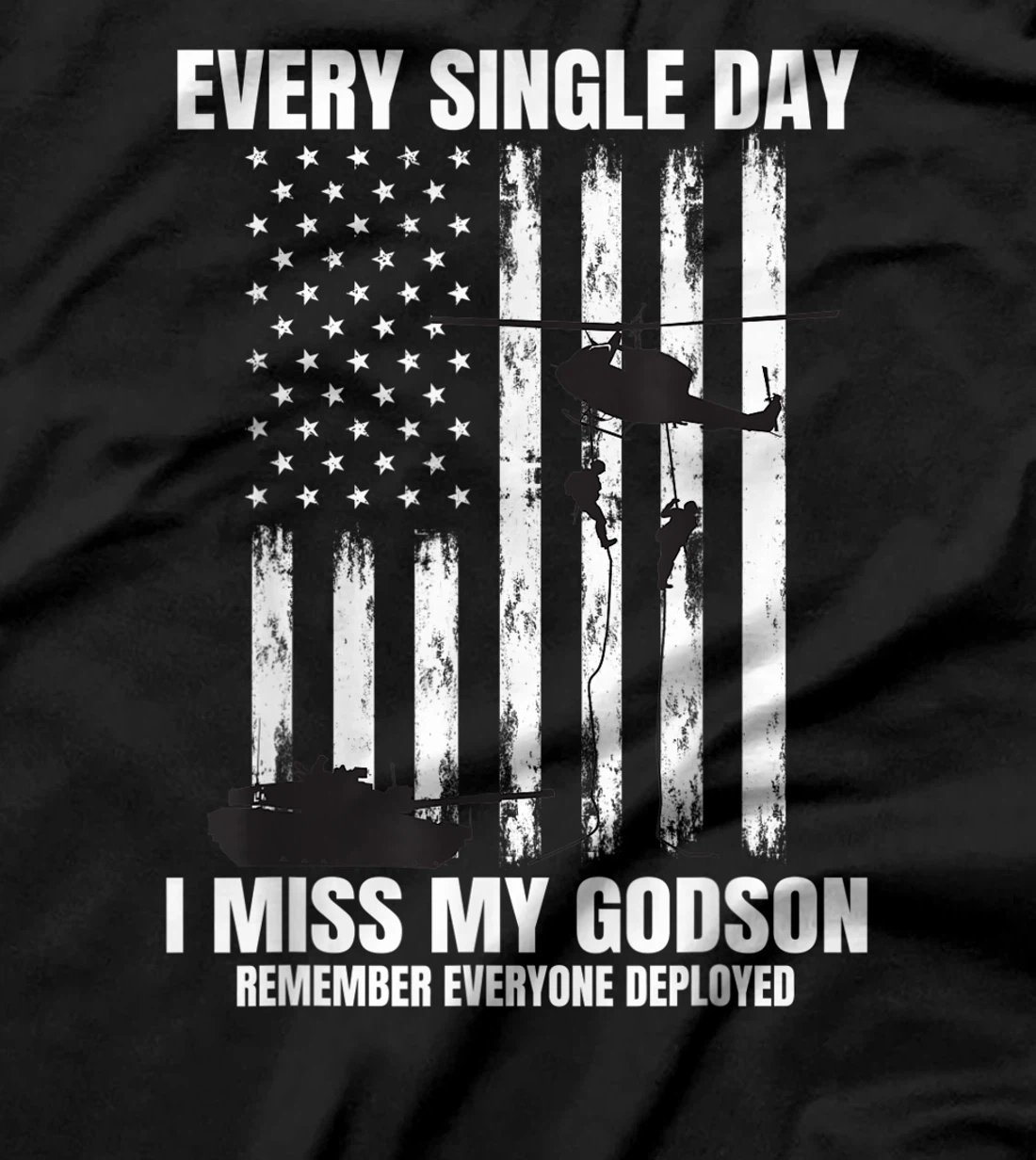 Godson Remember Everyone Deployed RED Friday Military Flag T-Shirt