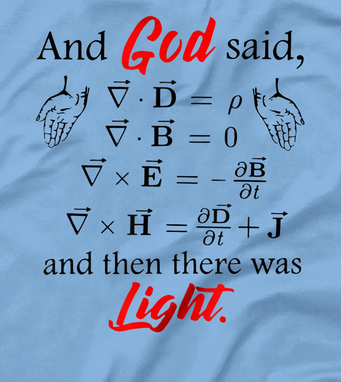 God Said Maxwell Equations and Then There Was Light T-Shirt