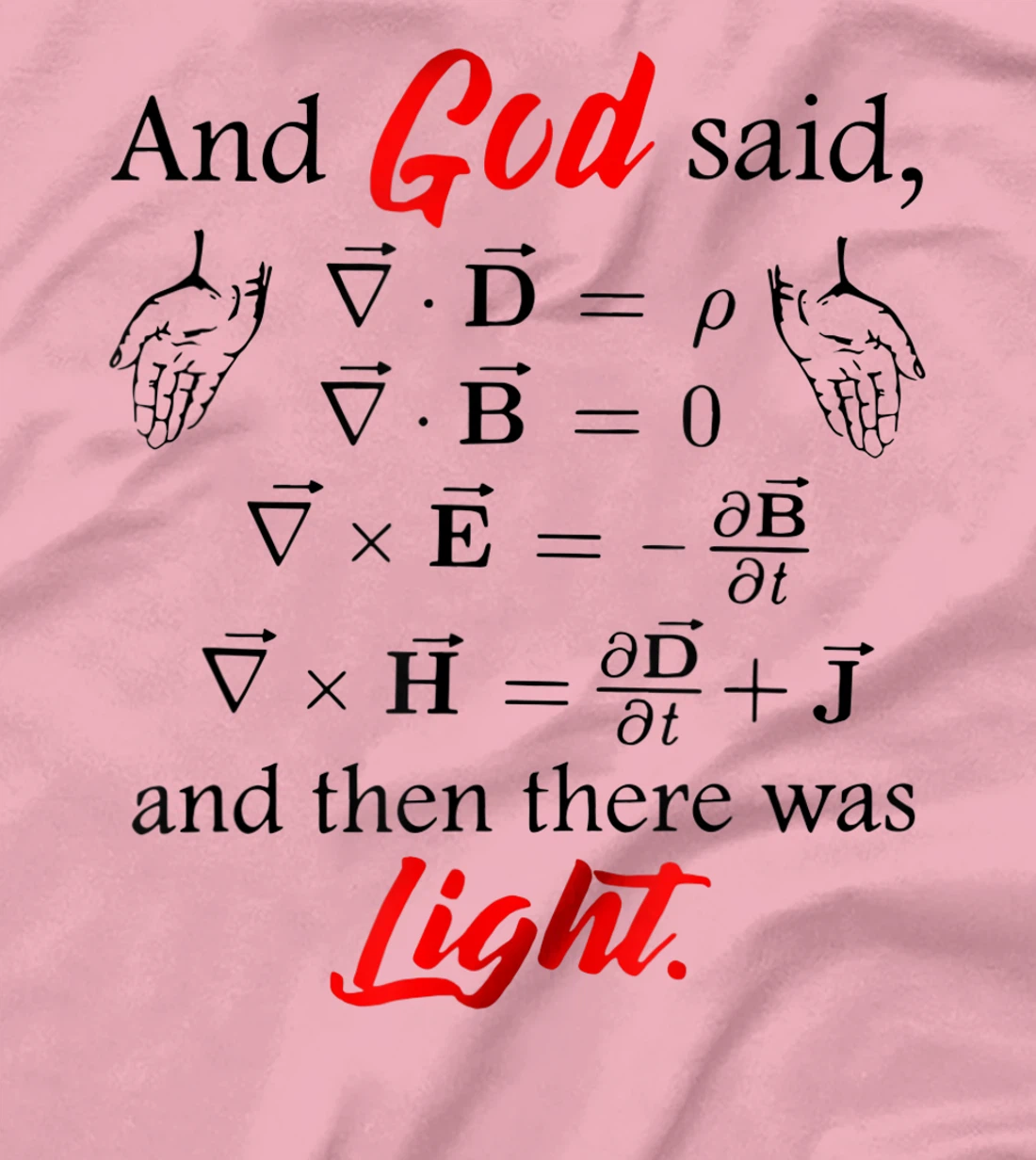 God Said Maxwell Equations and Then There Was Light T-Shirt