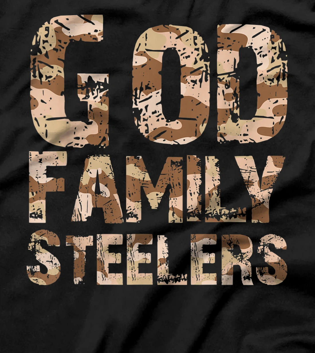 God Family Steelers Pro Us Camouflage Father's Day Dad Gift T-Shirt