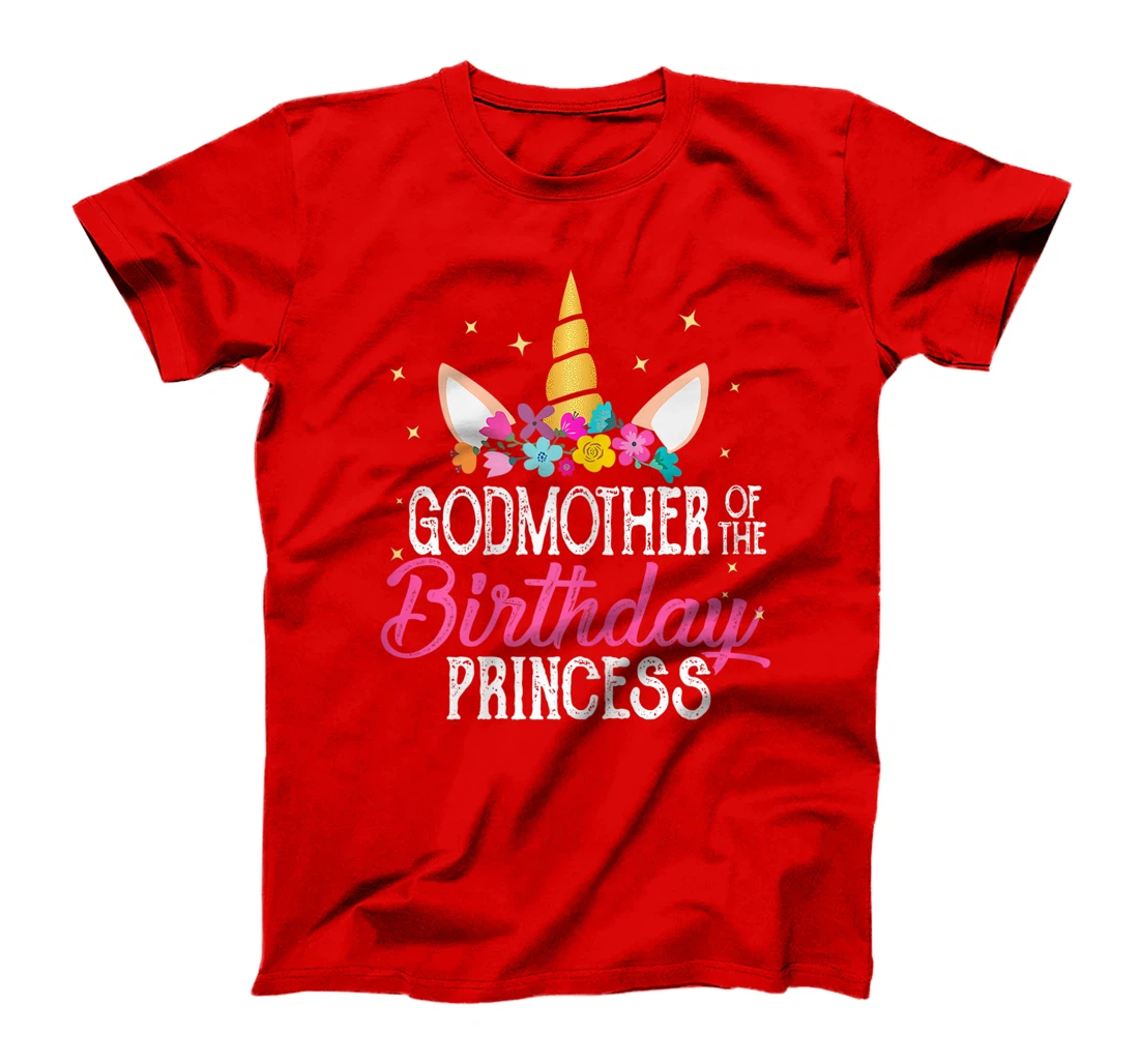 Godmother Of The Birthday Princess Mother Girl Unicorn Bday T-Shirt