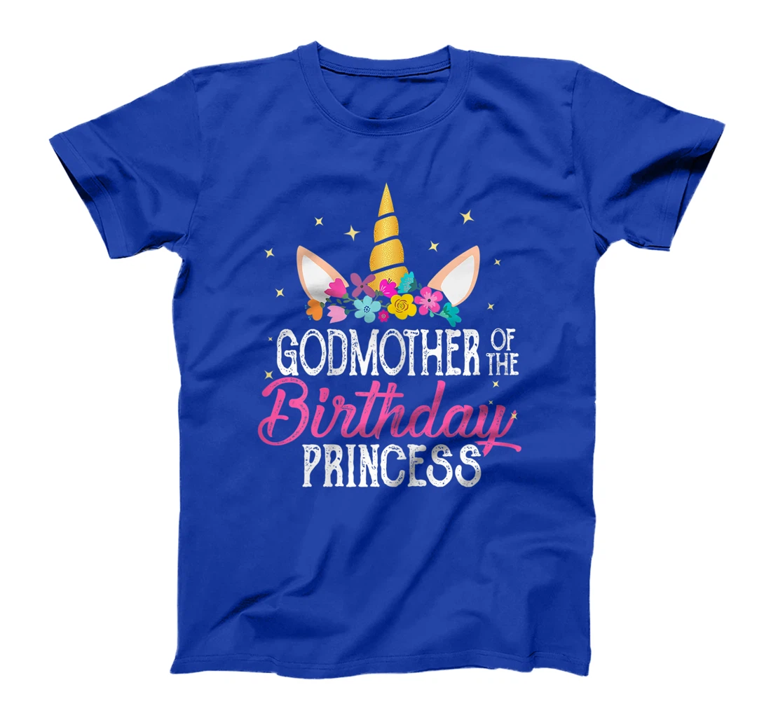 Godmother Of The Birthday Princess Mother Girl Unicorn Bday T-Shirt