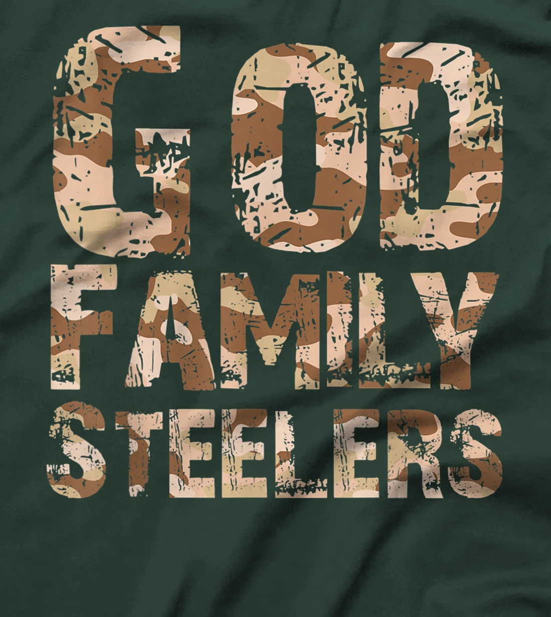 God Family Steelers Pro Us Camouflage Father's Day Dad Gift T-Shirt