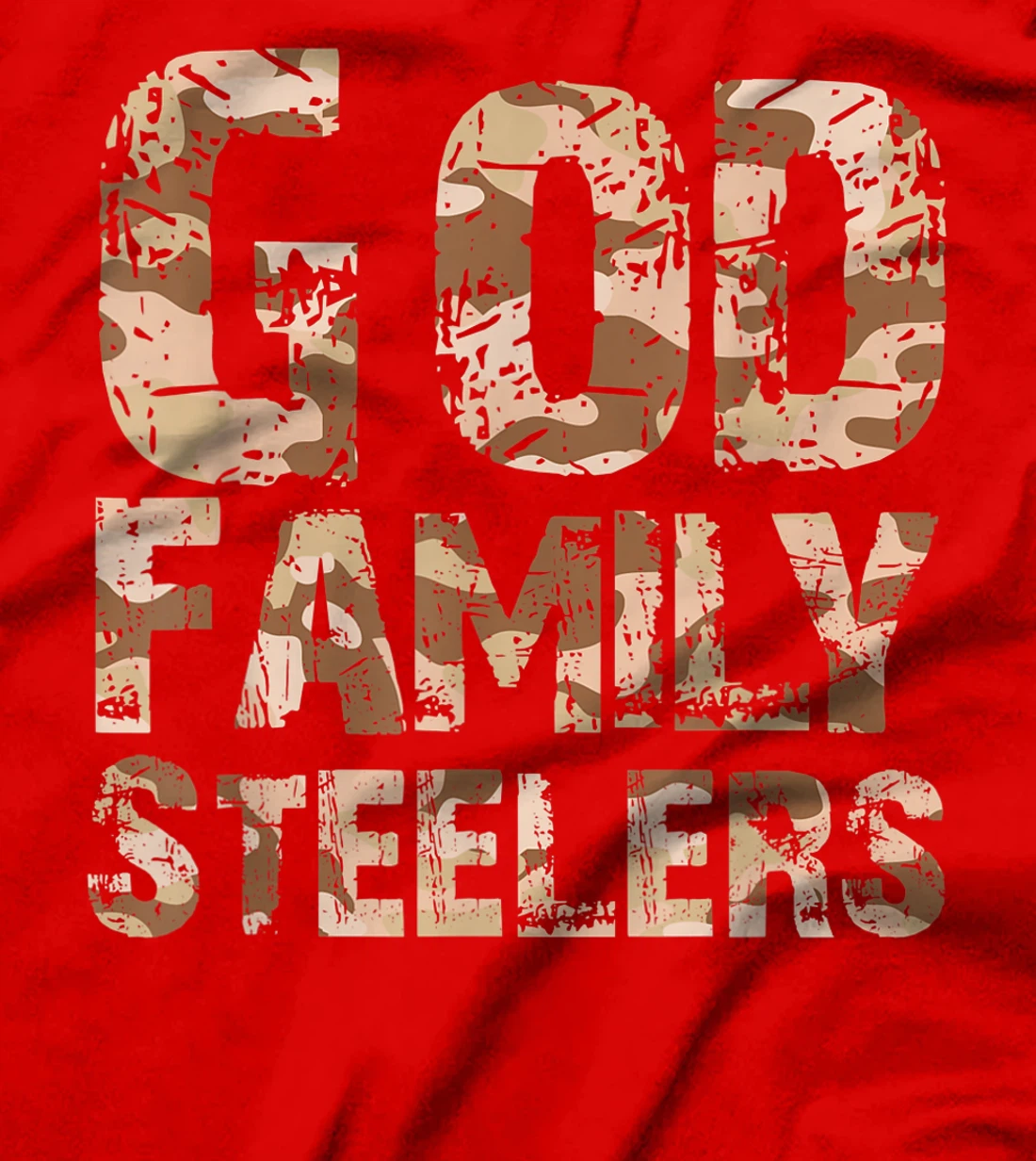 God Family Steelers Pro Us Camouflage Father's Day Dad Gift T-Shirt