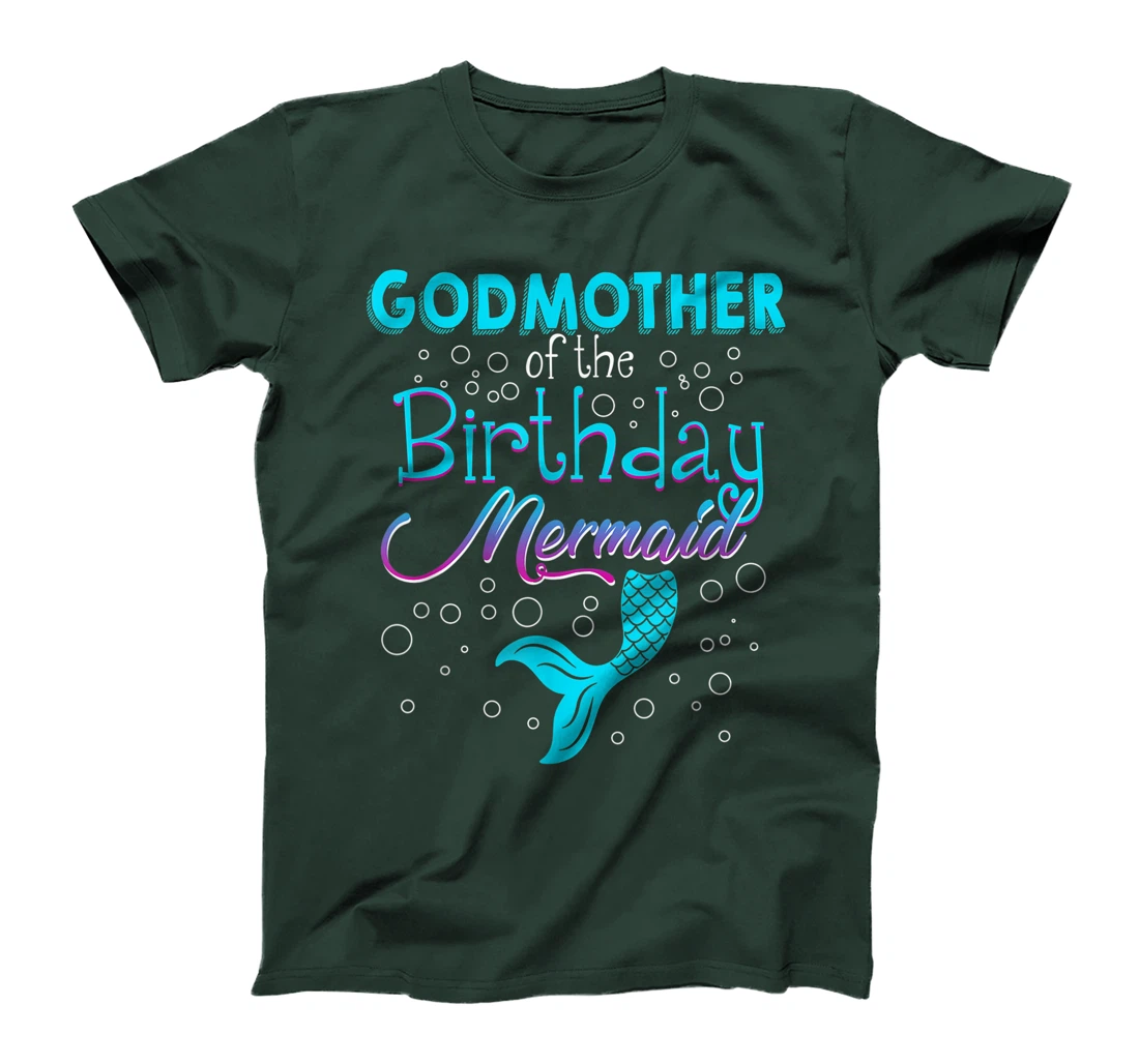 Godmother Of The Birthday Mermaid Funny Matching Family T-Shirt