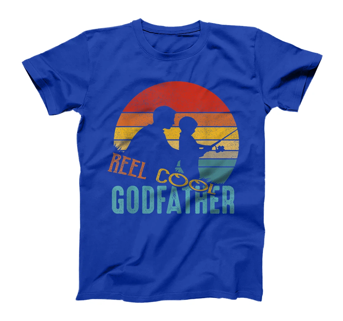 Retro Reel Cool Godfather Fishing Gifts Vintage Fishing T-Shirt
