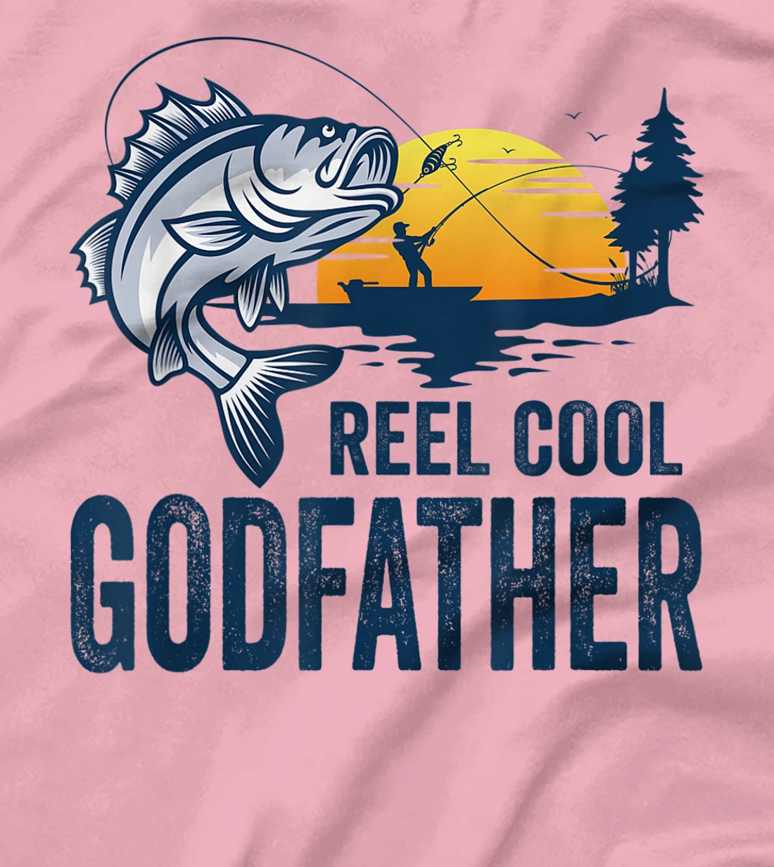 Reel Cool Godfather Fishing Dad Gifts Father's Day Fisherman T-Shirt