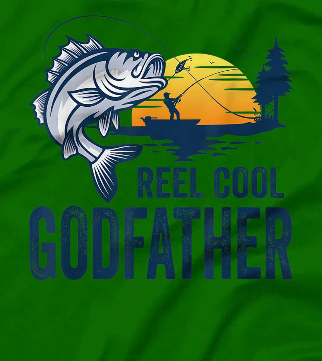 Reel Cool Godfather Fishing Dad Gifts Father's Day Fisherman T-Shirt
