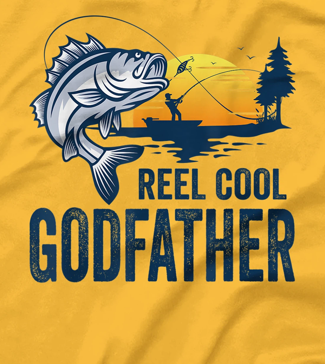 Reel Cool Godfather Fishing Dad Gifts Father's Day Fisherman T-Shirt