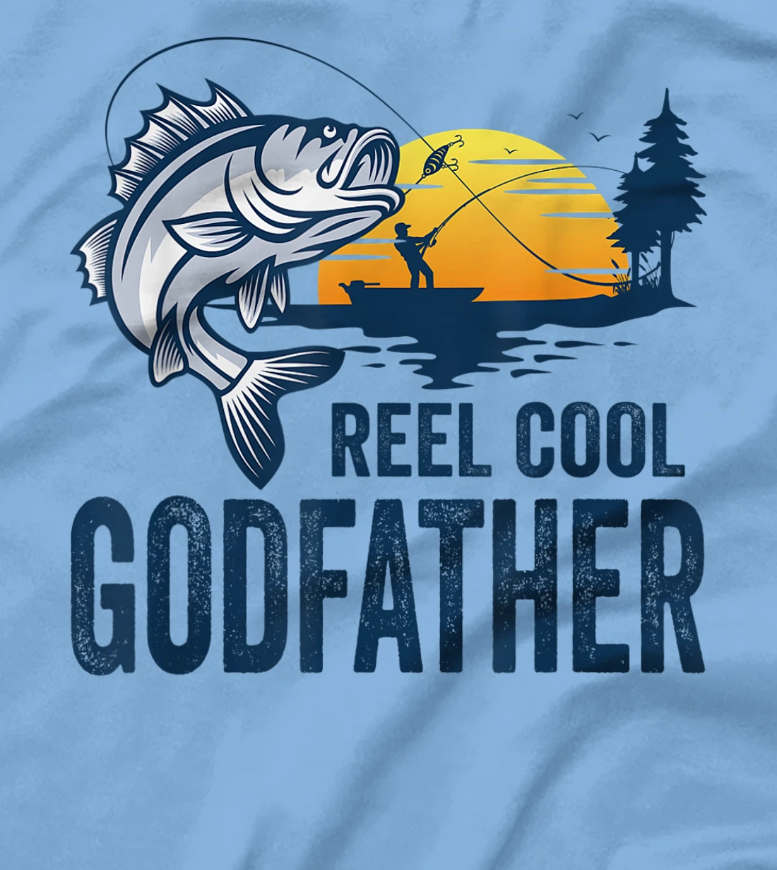 Reel Cool Godfather Fishing Dad Gifts Father's Day Fisherman T-Shirt