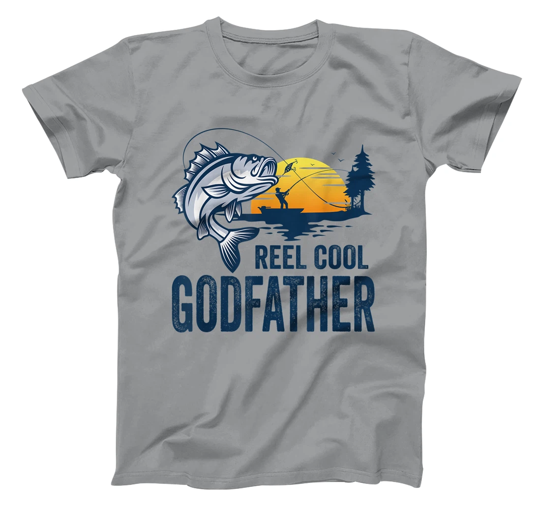 Reel Cool Godfather Fishing Dad Gifts Father's Day Fisherman T-Shirt