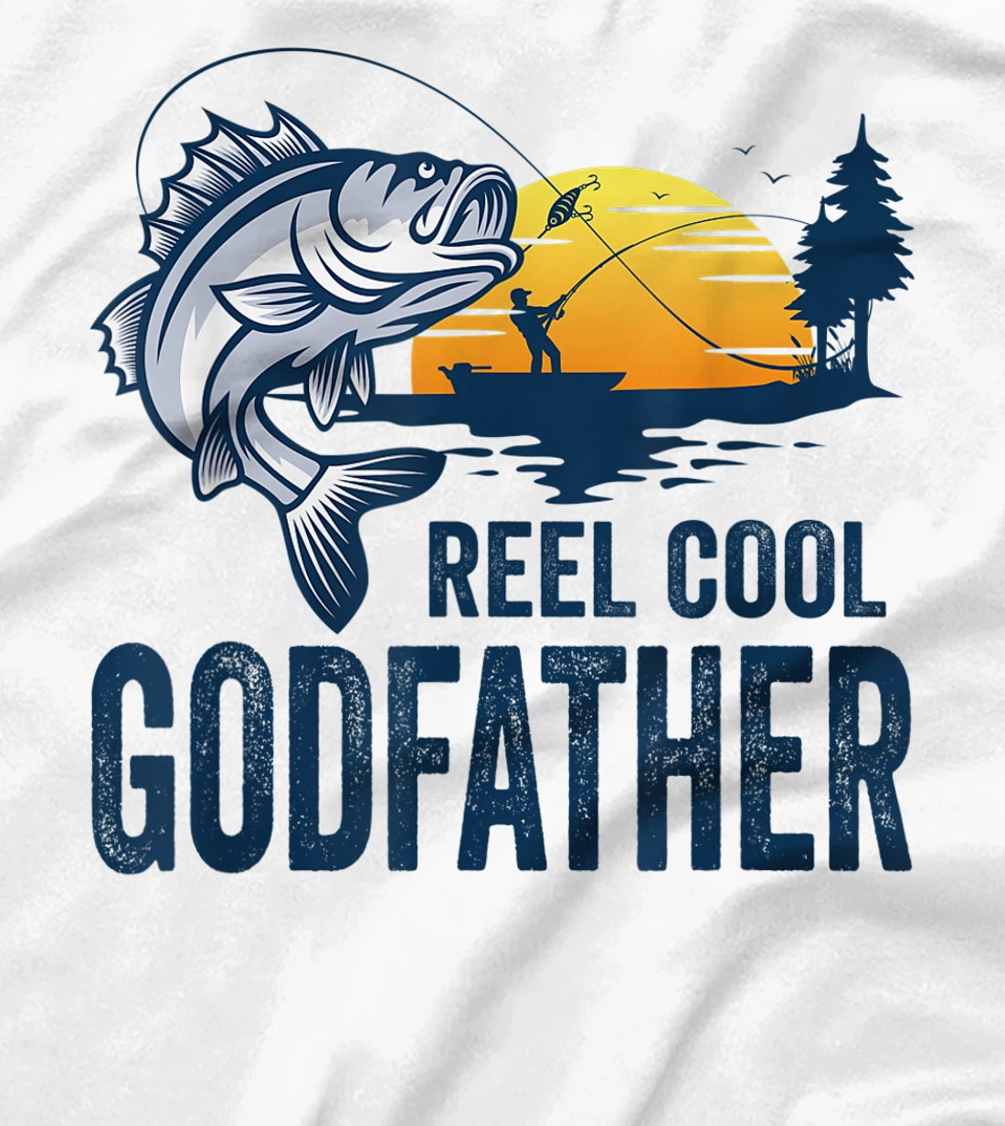 Reel Cool Godfather Fishing Dad Gifts Father's Day Fisherman T-Shirt