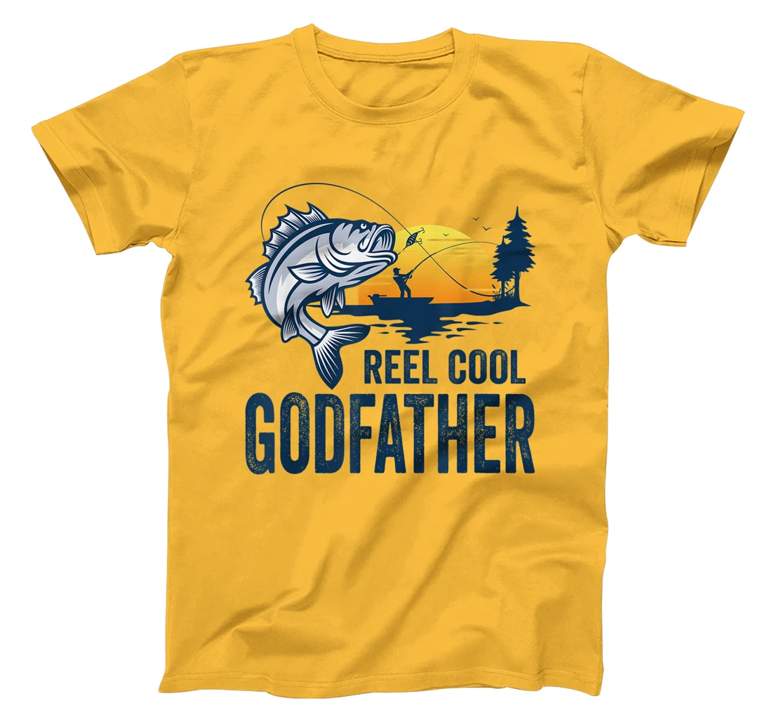 Reel Cool Godfather Fishing Dad Gifts Father's Day Fisherman T-Shirt