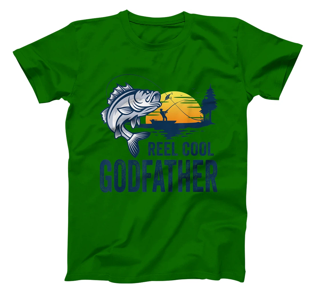 Reel Cool Godfather Fishing Dad Gifts Father's Day Fisherman T-Shirt