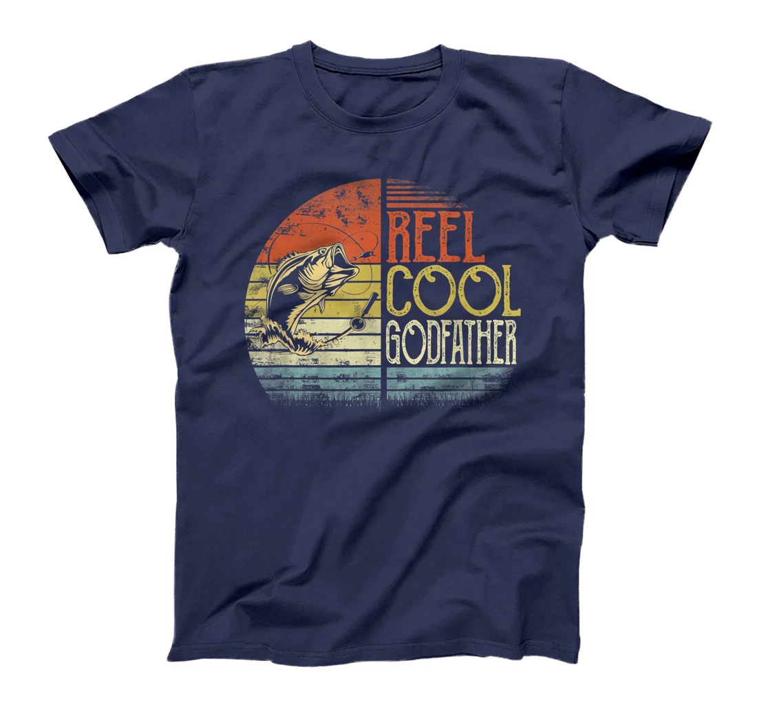 Fishing Reel Cool Godfather Fisherman Daddy Father's Day T-Shirt