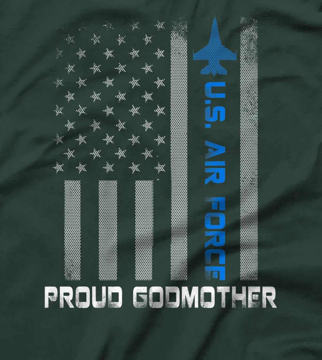 USAF Proud US Air Force Godmother Flag Military Patriotic Premium T-Shirt