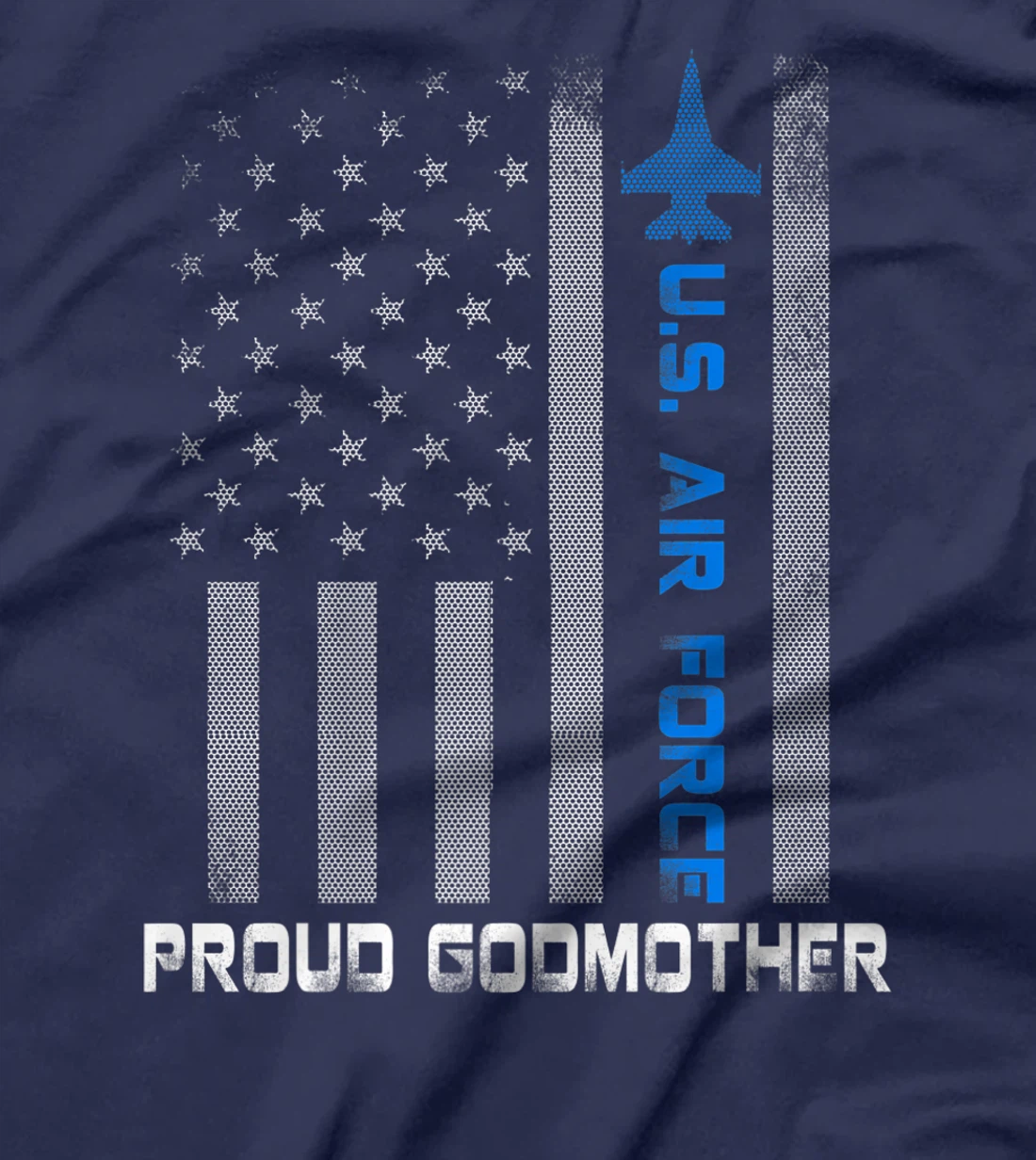 USAF Proud US Air Force Godmother Flag Military Patriotic Premium T-Shirt
