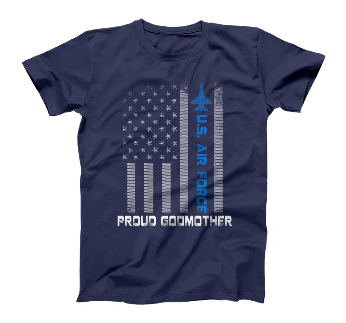 USAF Proud US Air Force Godmother Flag Military Patriotic Premium T-Shirt