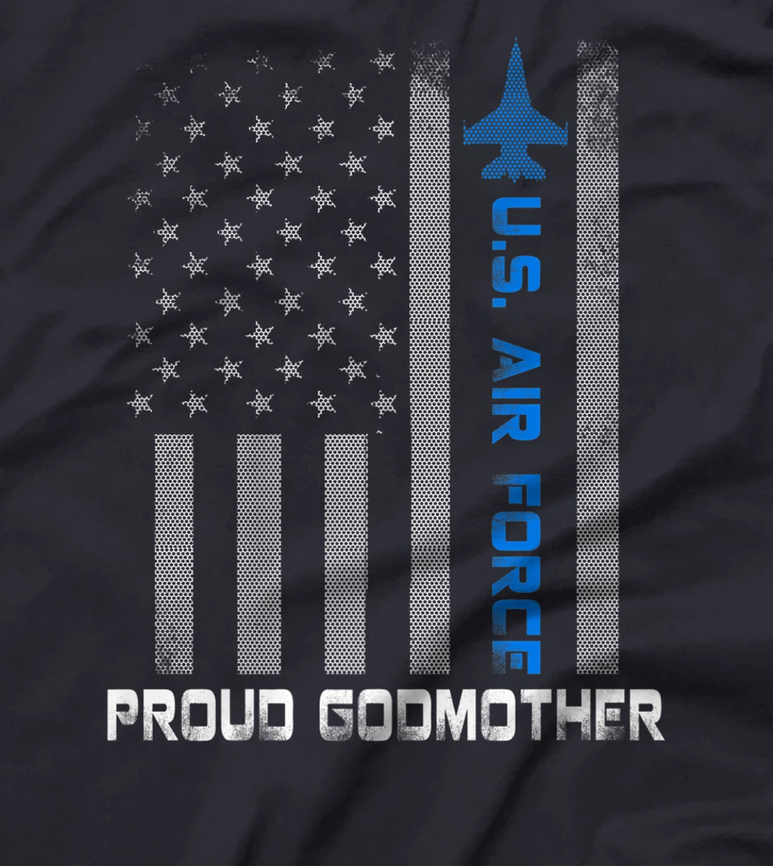 USAF Proud US Air Force Godmother Flag Military Patriotic Premium T-Shirt