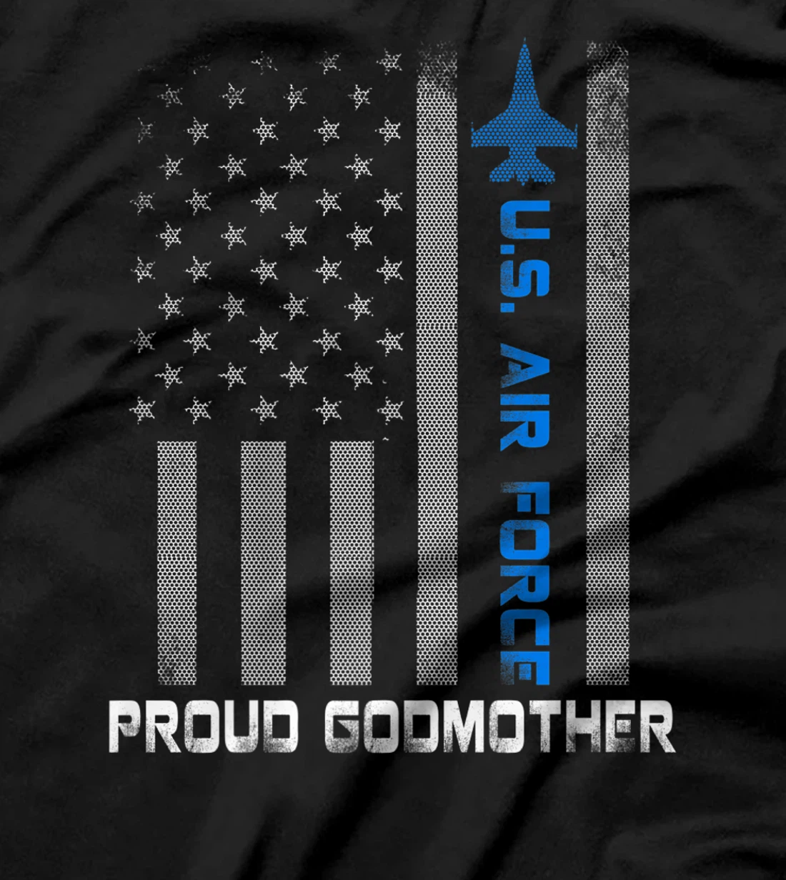 USAF Proud US Air Force Godmother Flag Military Patriotic Premium T-Shirt