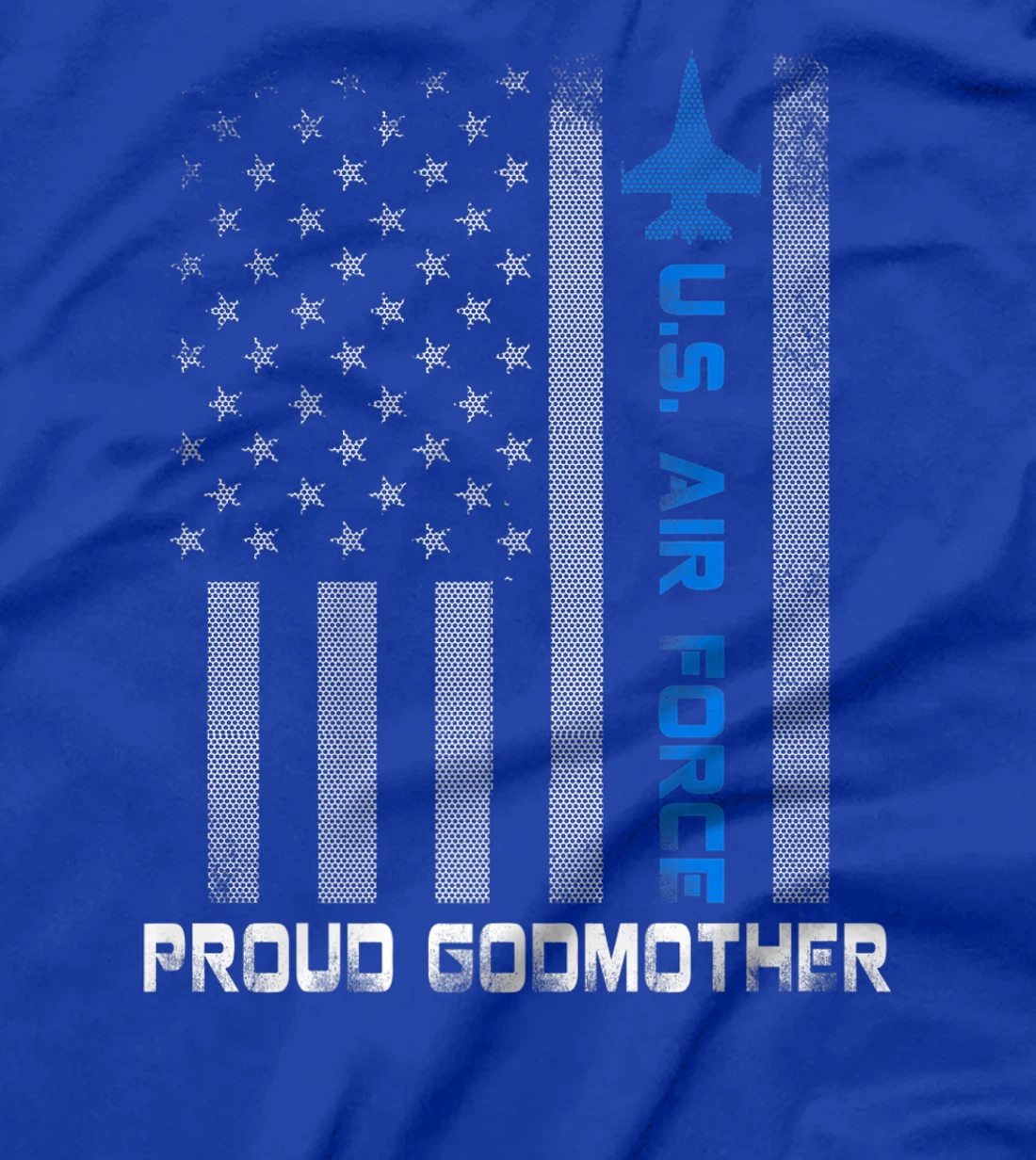 USAF Proud US Air Force Godmother Flag Military Patriotic Premium T-Shirt