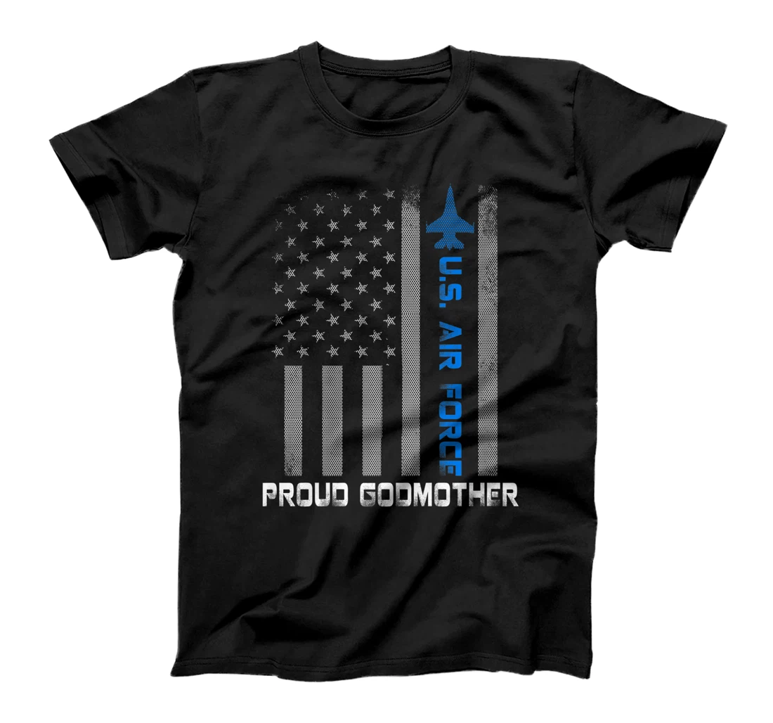 USAF Proud US Air Force Godmother Flag Military Patriotic Premium T-Shirt