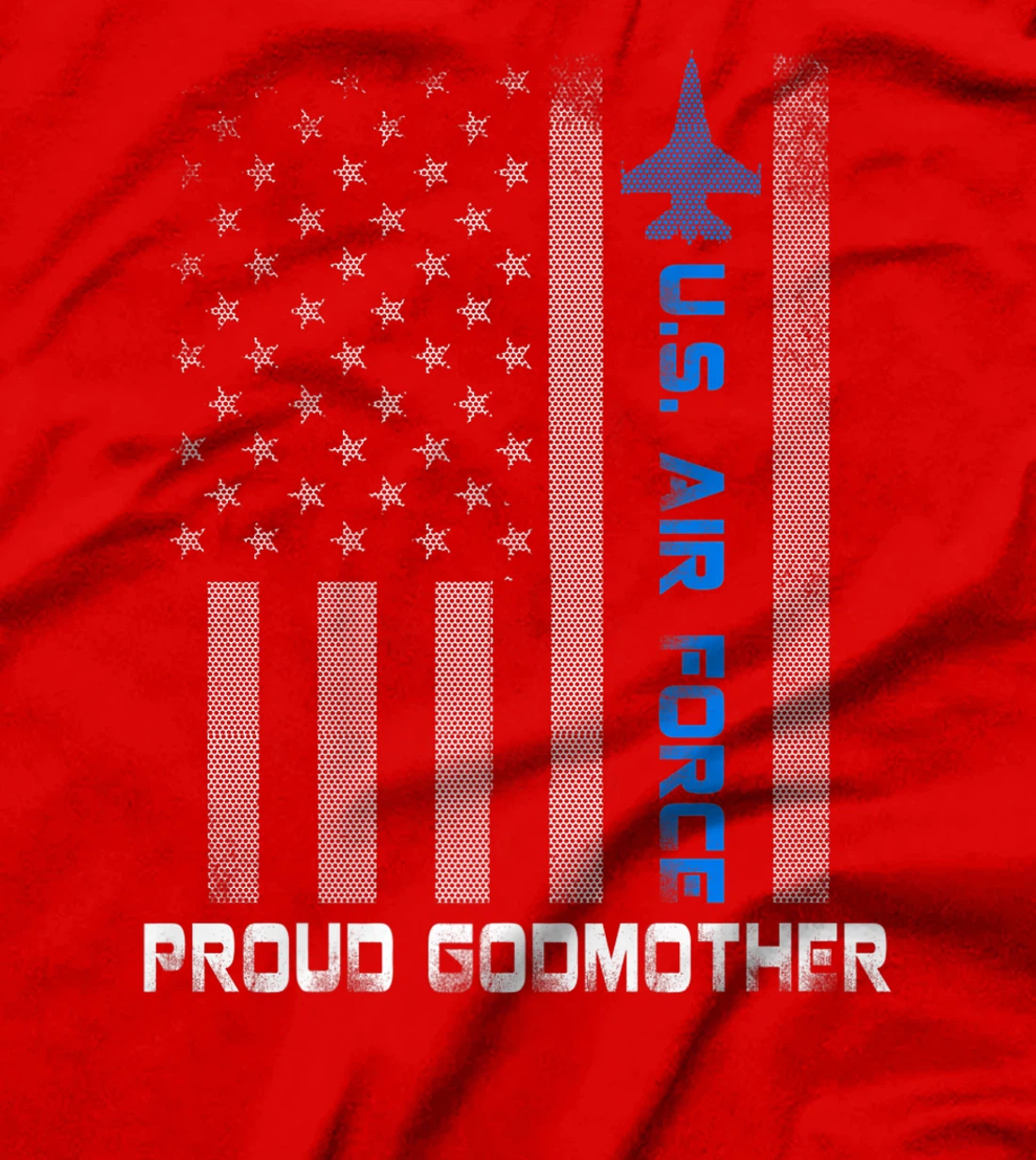 USAF Proud US Air Force Godmother Flag Military Patriotic Premium T-Shirt