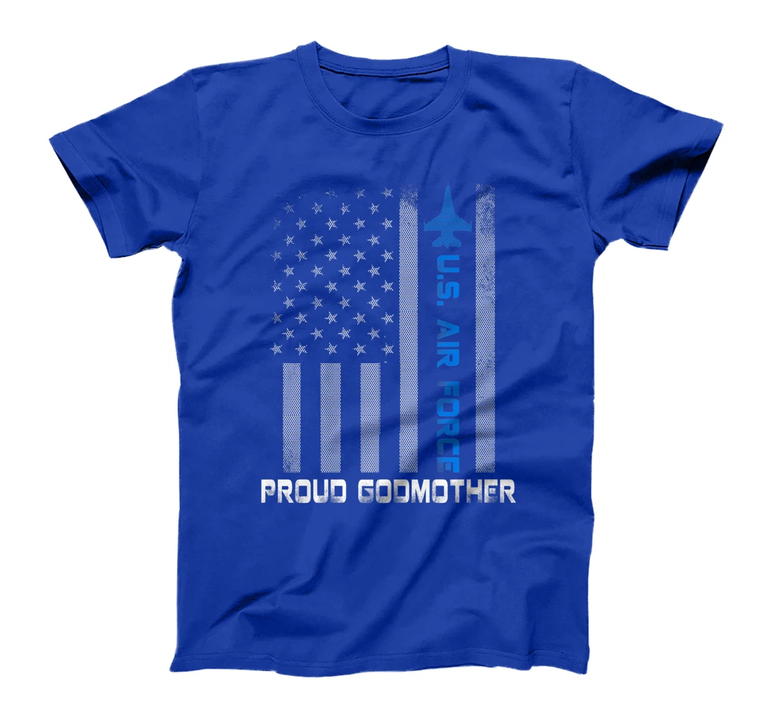 USAF Proud US Air Force Godmother Flag Military Patriotic Premium T-Shirt