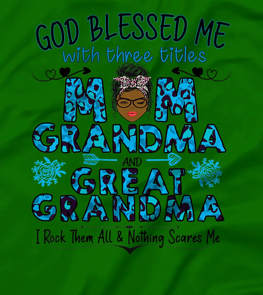 Womens God blessed me with three titles mom grandma great grandma Premium T-Shirt