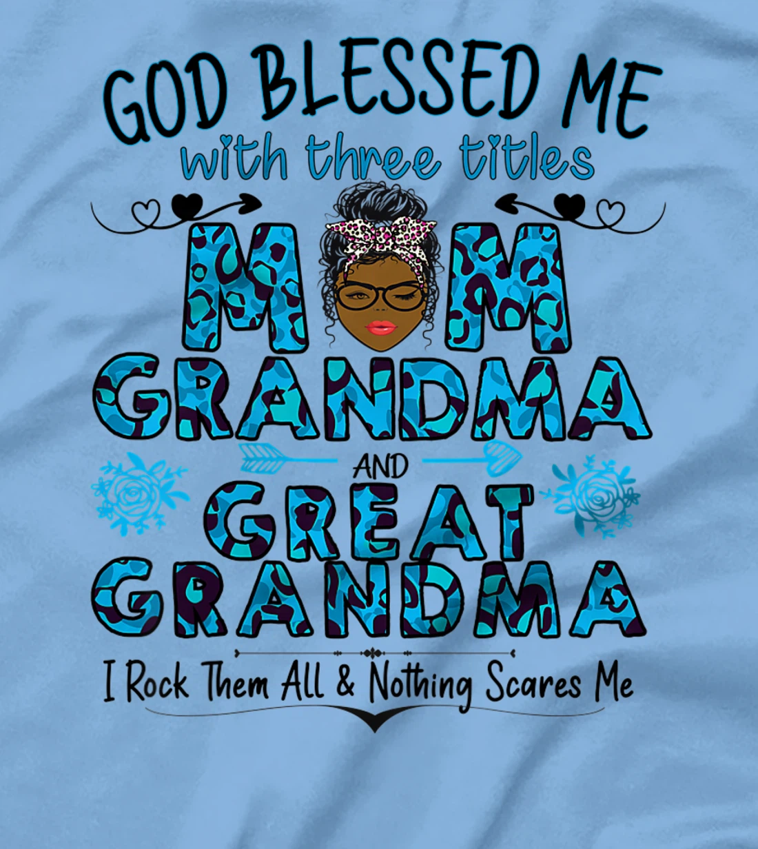Womens God blessed me with three titles mom grandma great grandma Premium T-Shirt