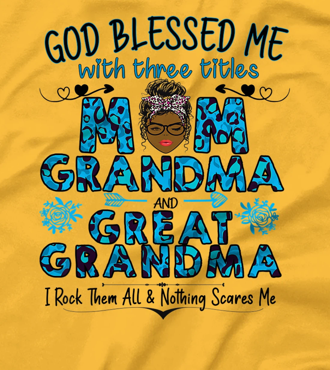 Womens God blessed me with three titles mom grandma great grandma Premium T-Shirt