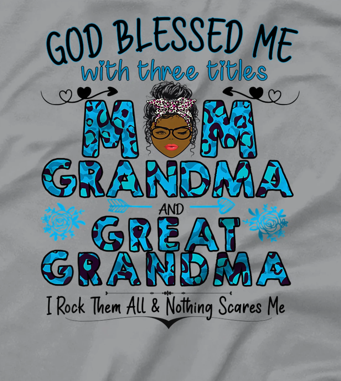 Womens God blessed me with three titles mom grandma great grandma Premium T-Shirt