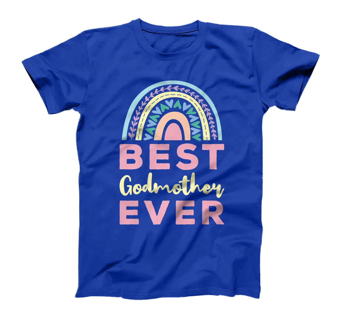 Best Godmother Ever Cute Rainbow Premium T-Shirt