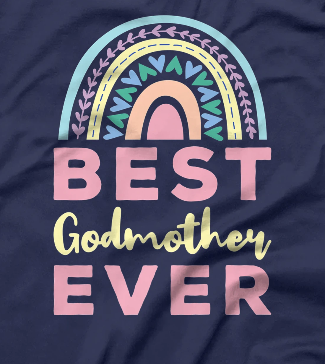 Best Godmother Ever Cute Rainbow Premium T-Shirt
